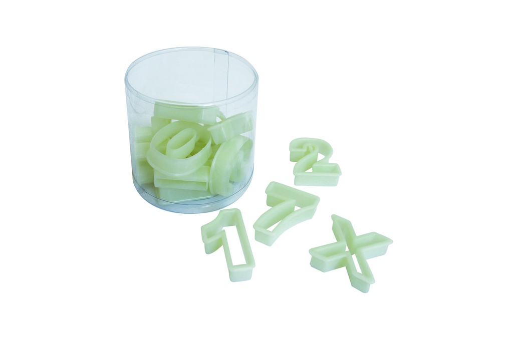 [166121] Ausstechersatz Zahlen aus Nylon, 150 x 60 mm