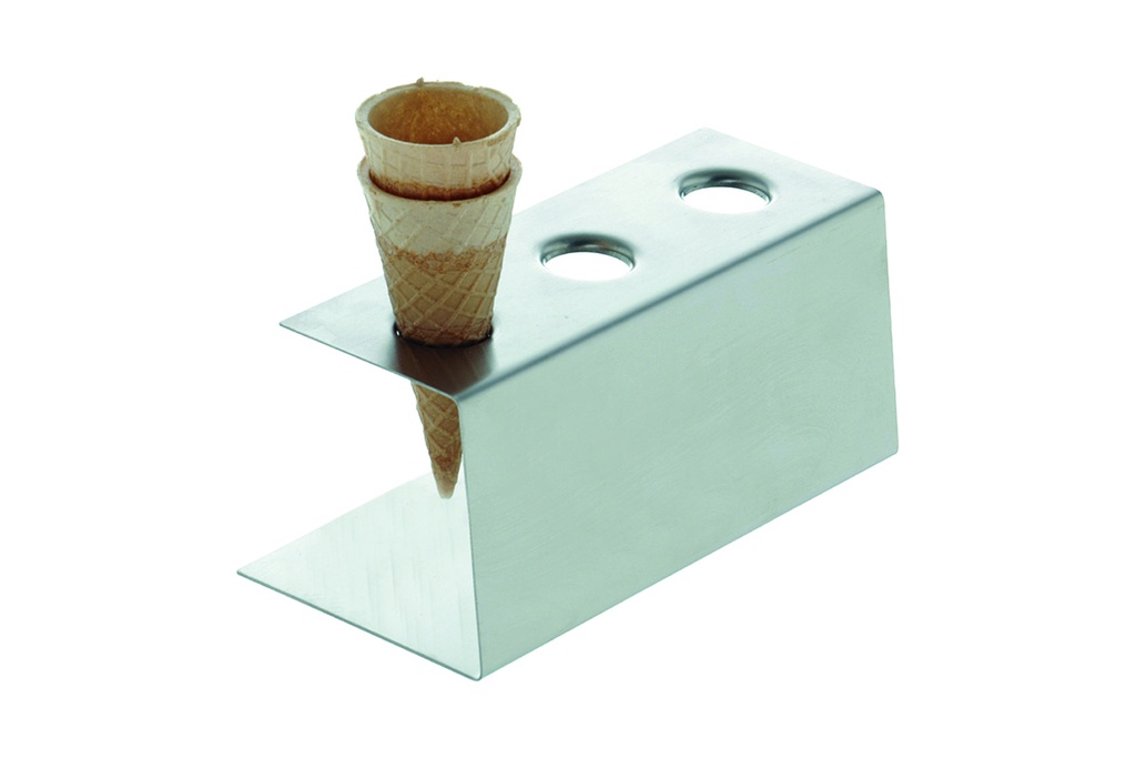 [190300] Eistütenhalter aus Edelstahl, 200 x 95 x 85 mm