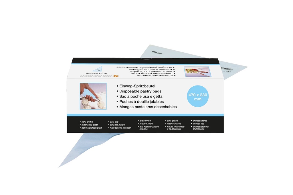 [391210] Einweg-Spritzbeutel aus Polyethylen, 470 x 230 mm, blau