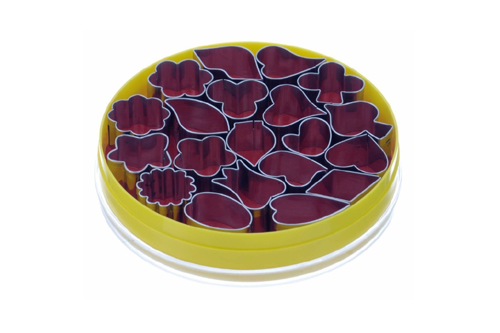 [199651] Dekor Ausstecher im Satz 'Blume', Edelstahl, 20 Stück