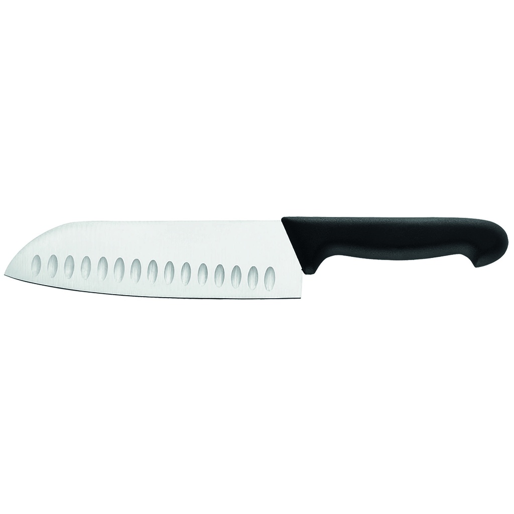 [260661] Santoku-Messer aus Edelstahl, 180 mm, schwarz
