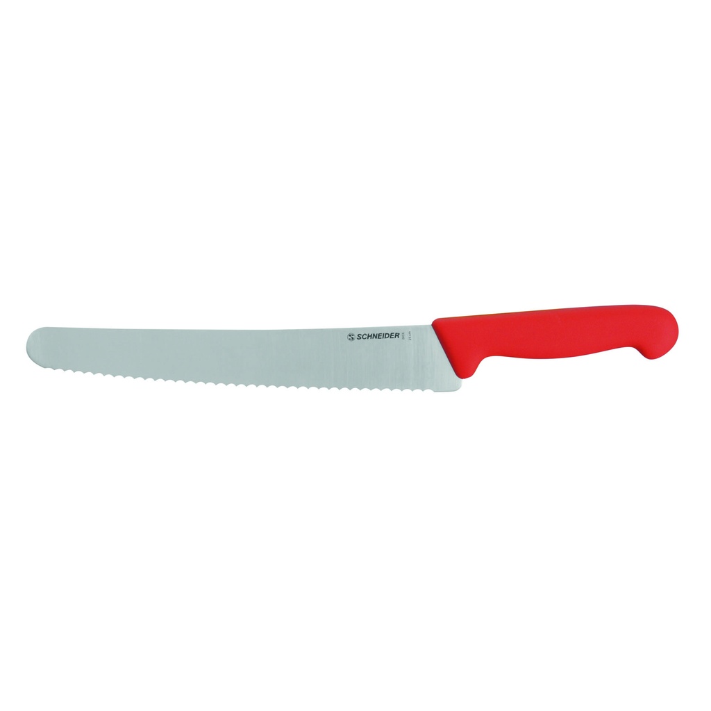 [260701] Universalmesser mit Wellenschliff, 250 mm, rot