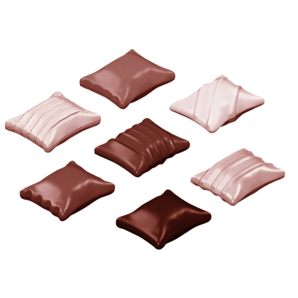 [421597] Schokoladenform aus Polycarbonat, 36 x 28 mm, 6 Figuren