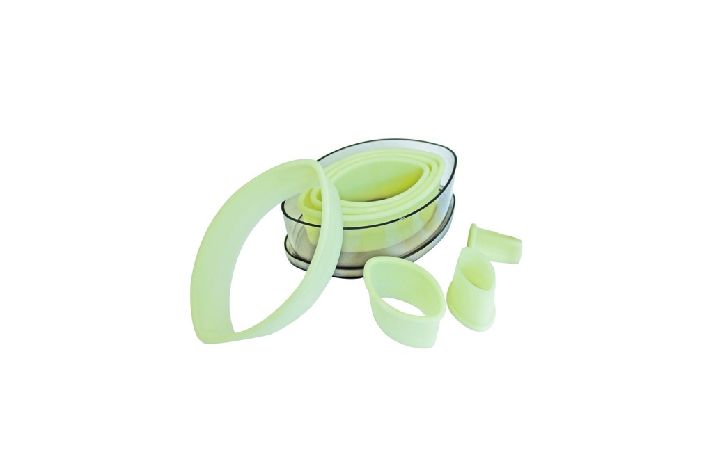 [166108] Ausstechersatz oval, glatt, 7 Stück