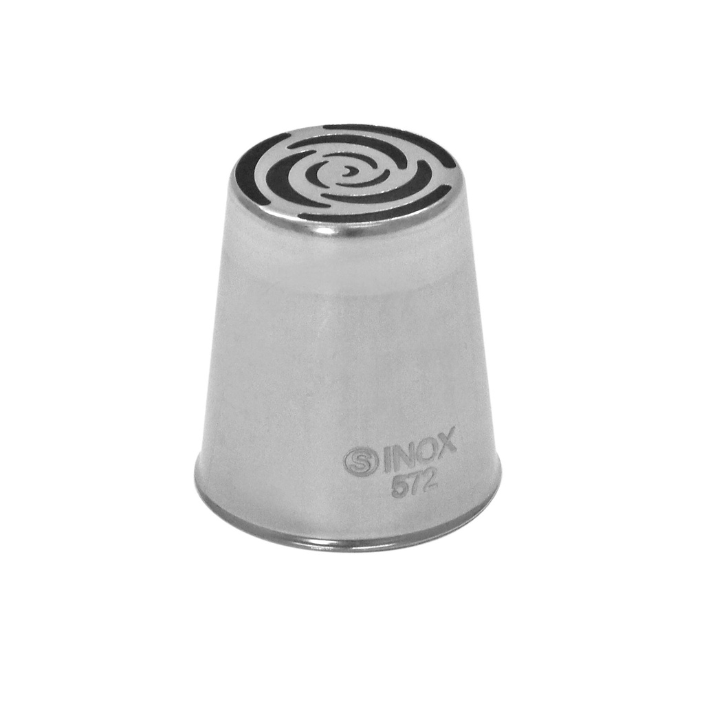 [197572] Tülle Rose aus Edelstahl, Ø 25 mm, Höhe 42 mm