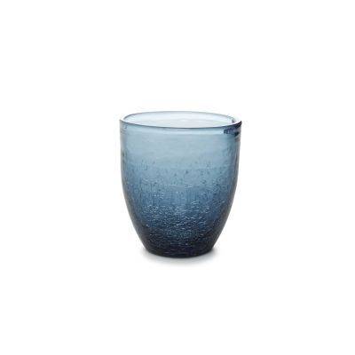 [169110] Glas Crackle, 25 cl, blau