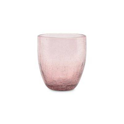[169115] Glas Crackle, 25 cl, rosa