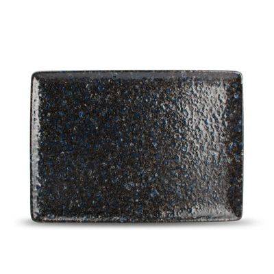 [604525] Teller Midnight Dusk aus Porzellan, 28 x 20 cm, schwarz