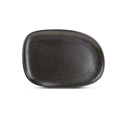 [604602] Teller Ceres aus Porzellan, 33 x 23 cm, schwarz