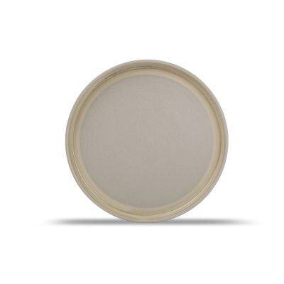 [604870] Teller Structo aus Porzellan, Ø 20,5 cm, H 1,5 cm, braun