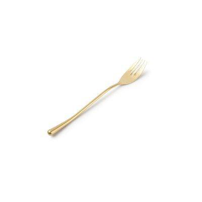 [614031] Tafelgabel Mattgold Revive, 21 cm, gold