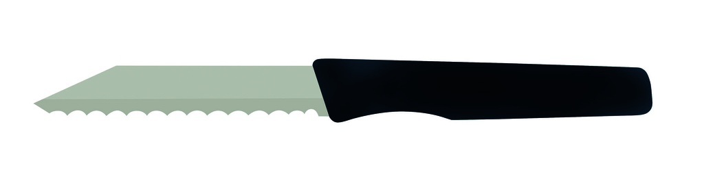 [260960] Brötchenmesser aus Bandstahl, 185 mm, schwarz