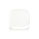 Teller Match aus Porzellan, 22 x 22 cm, weiß