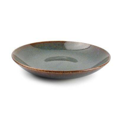 [740561] Tiefer Teller Cirro aus Porzellan, ø 26 cm, H 4,5 cm, grün