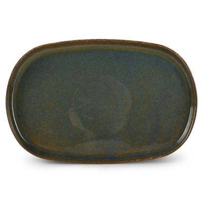 [741022] Platte Pila aus Porzellan, 34 × 22 × 2 cm, grün