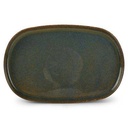 Platte Pila aus Porzellan, 34 × 22 × 2 cm, grün