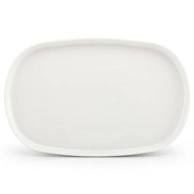 [741037] Platte Pila aus Porzellan, 34 × 22 × 2 cm, weiß