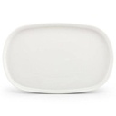 Platte Pila aus Porzellan, 34 × 22 × 2 cm, weiß