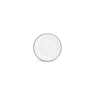 [750801] Teller mit schwarzem Rand Basic White, 20 cm