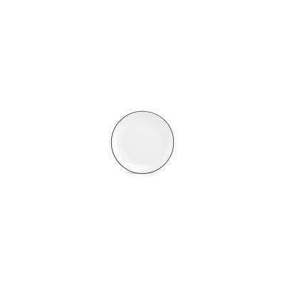 [750810] Teller Coupe schwarzer Rand Basic White, 15 cm