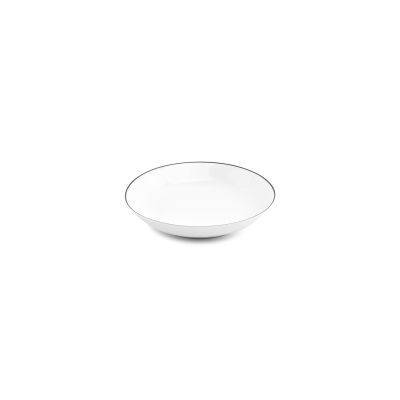 [750814] Tiefer Teller Coupe schwarzer Rand Basic White, Ø 21 cm, H 4 cm