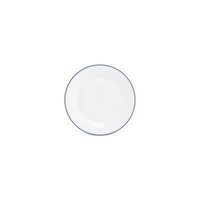 [750832] Teller blauer Rand Basic White, 24 cm