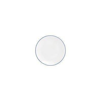 [750841] Teller Coupe blaue Rand Basic White, 20,5 cm
