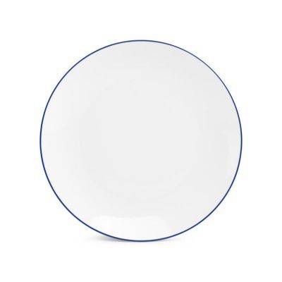 [750843] Teller Coupe blauer Rand Basic White, 26,5 cm