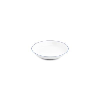[750844] Tiefer Teller Coupe blauer Rand Basic White, Ø 21 cm, H 4 cm