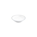 Tiefer Teller Coupe blauer Rand Basic White, Ø 21 cm, H 4 cm