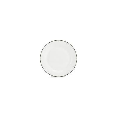 [750901] Teller grüner Rand Basic White, 20 cm