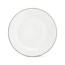 Teller grüner Rand Basic White, 27 cm