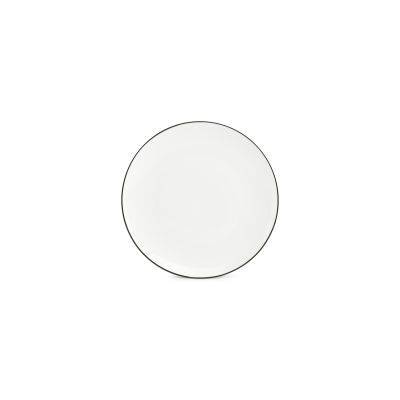 [750912] Teller Coupe grüne Rand Basic White, 24 cm