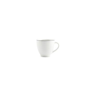 [750922] Tasse grüner Rand Basic White aus Porzellan, 20 cl