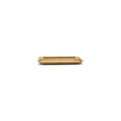 [791433] Serviertablett, antikgold Serve aus Edelstahl, 22 × 16 × 1,5 cm