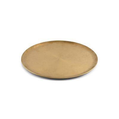 [791451] Servierplatte antikgold Serve aus Edelstahl, Ø 40 cm, H 1,5 cm