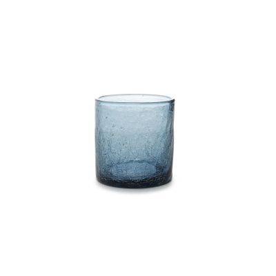 [169112] Glas Crackle, 22 cl, blau