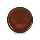 Teller Tapa aus Porzellan, 24 cm, rot