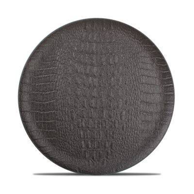 [604151] Teller Croco, 27 cm, schwarz