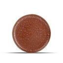 Teller rostiges Oxido aus Porzellan, 21 cm