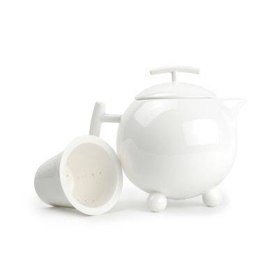 [702591] Teekanne Squito aus Porzellan, 100 cl, weiß