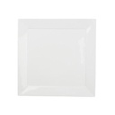 Teller Silht aus Porzellan, 24 x 24 cm, weiß