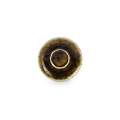 [743015] Untertasse Resto aus Porzellan, 15 cm, grünbraun