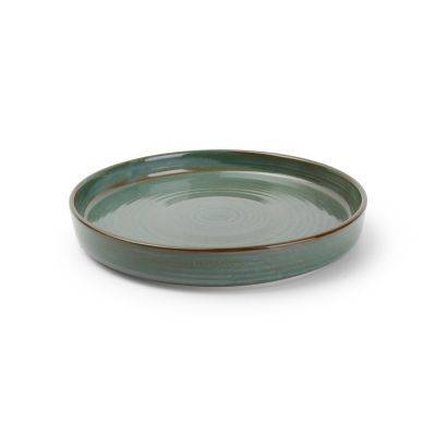 [604301] Teller Munduk aus Porzellan, ø 20 cm, H 2,5 cm, grün