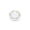 Tiefer Teller braunes Blumenmuster Retro aus Porzellan