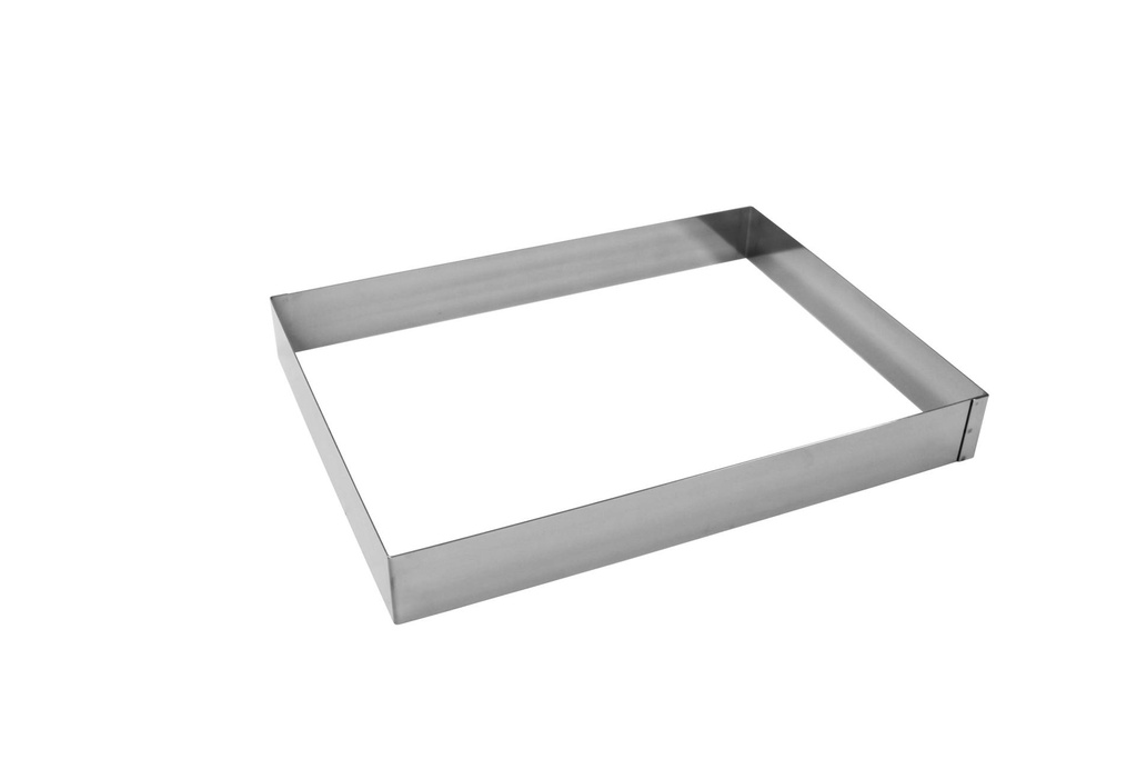 [155390] Schnitten-Backrahmen aus Edelstahl, 300 x 400 x 40 mm