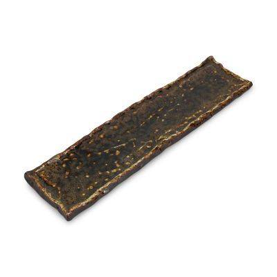 [606839] Servierplatte Herbst Umi, 43,5 x 11 cm, bernstein