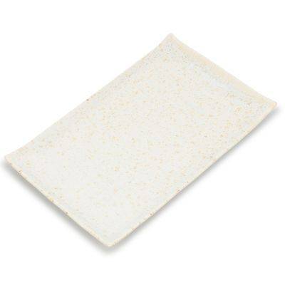 [606862] Teller Sand Umi aus Porzellan, 30 x 18 cm, bernstein