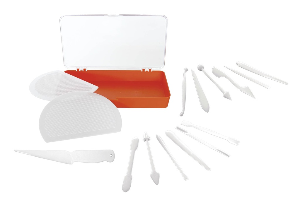[227200] Marzipan-Modellierset aus Polypropylen, 15-teilig