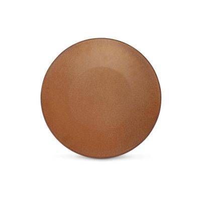 [740302] Flacher Teller Ovio, 27 cm, dunkelbraun